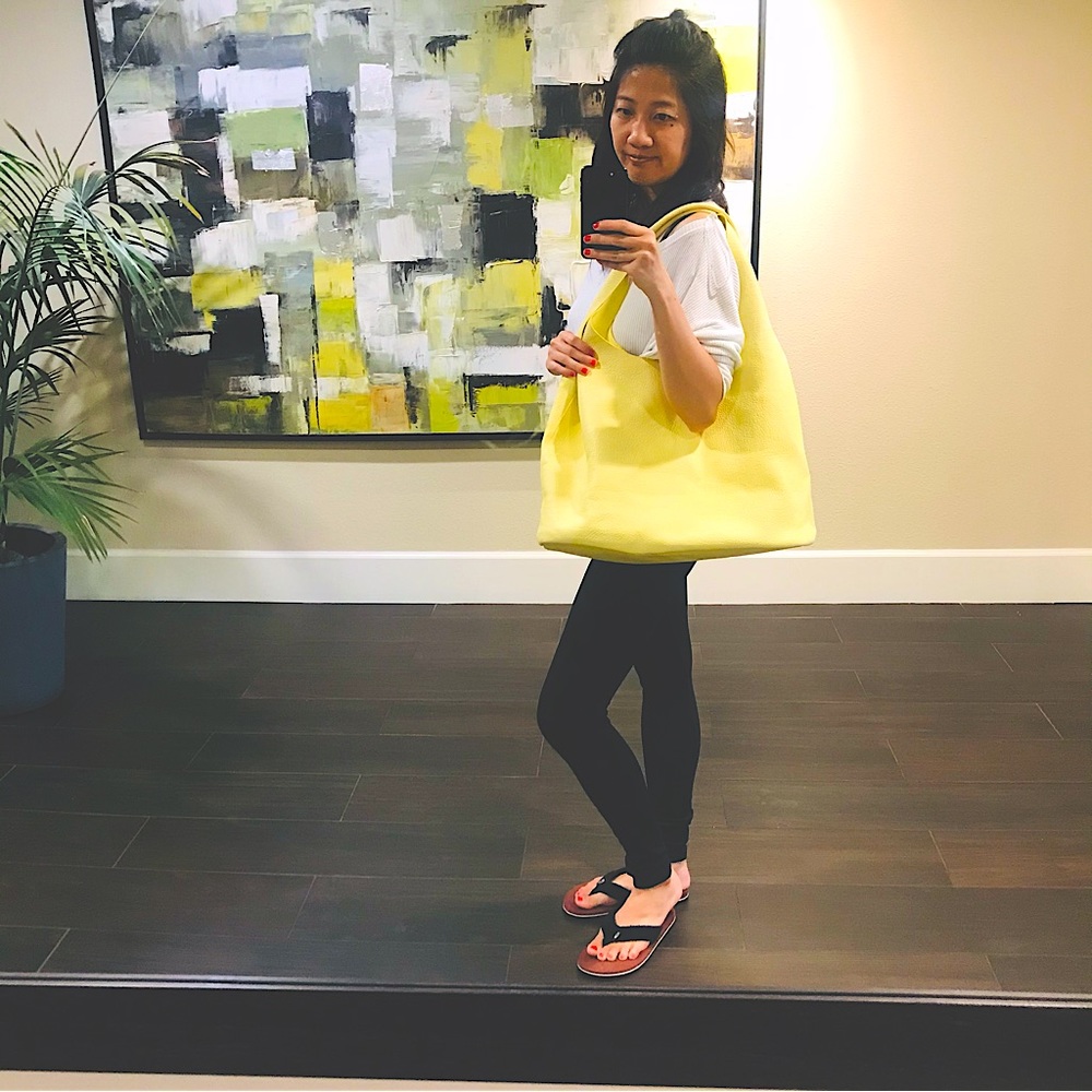 Anthropologie Beach Tote Bag - NWT - Yellow